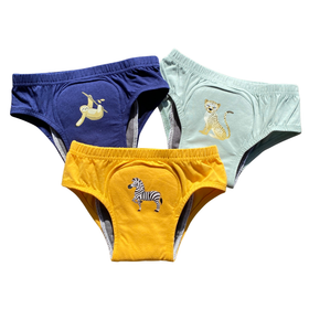 Wild Animal Pants collection – reusable training undies and nappy pants with fun unisex prints